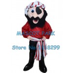 red pirate Mascot Costume