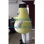 big yellow lamp light bulb Mascot Costume