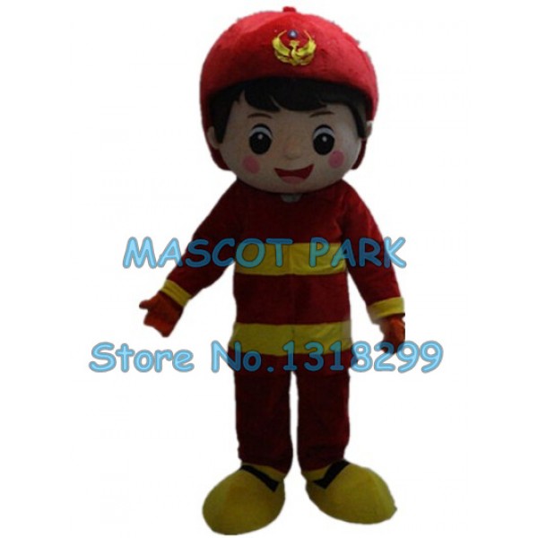 red boy Mascot Costume