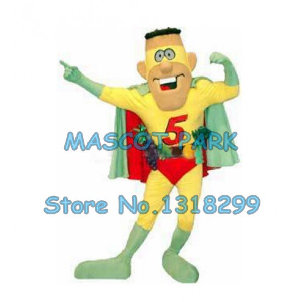 funny superman Mascot Costume