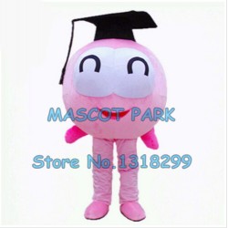 pink fish scholar Mascot Costume