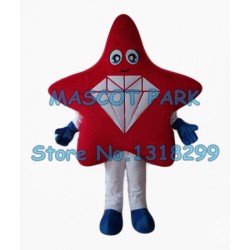 the red star diamond Mascot Costume
