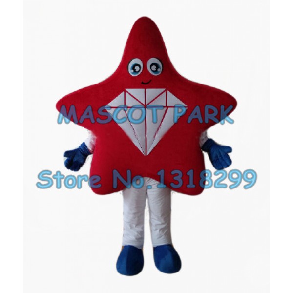 the red star diamond Mascot Costume