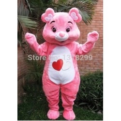 pink bear Mascot Costume
