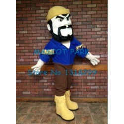 big black beard Voyageur Mascot Costume