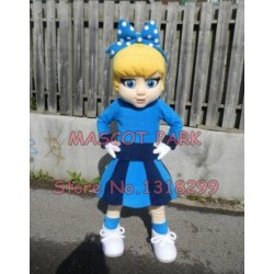 Blue DRESS Cutie Cheer Leader Mascot Costume