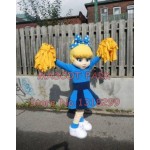 Blue DRESS Cutie Cheer Leader Mascot Costume