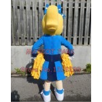 Blue DRESS Cutie Cheer Leader Mascot Costume