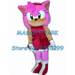 popular cartoon pink Amy Rose hedgehog Mascot Costume