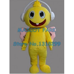 cute yellow headphones angel baby Mascot Costume