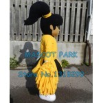 Yellow Dress Cutie Cheer Leader Mascot Costume