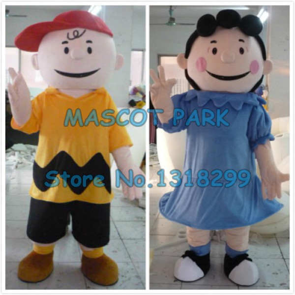 promotion cheap charlie and lucy Mascot Costume