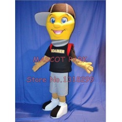 light lamp bulb boy Mascot Costume