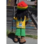 long black hair man Mascot Costume
