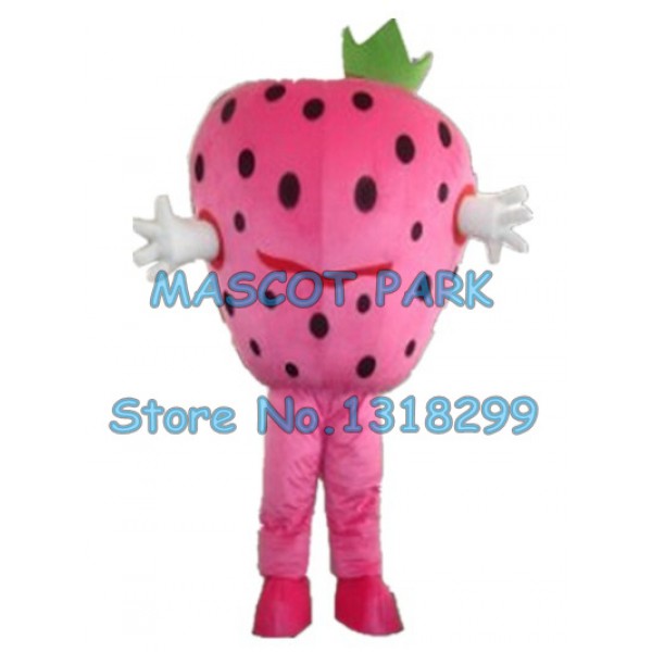 pink strawberry Mascot Costume