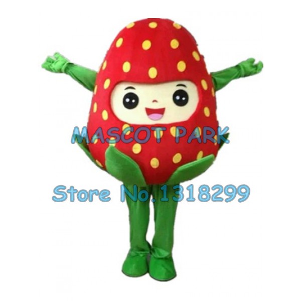 red strawberry Mascot Costume