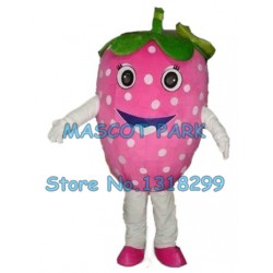pink strawberry Mascot Costume