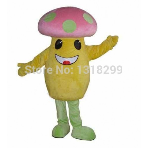 Pink Mushroom Mascot Costume
