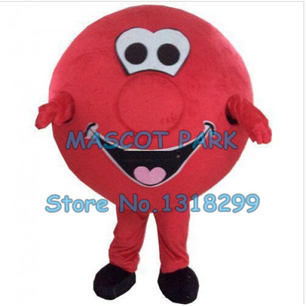 red donut Mascot Costume