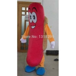  Red Sausage Food Mascot Costume