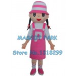 pink girl Mascot Costume