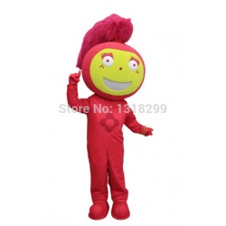 Red Fire Girl Mascot Costume