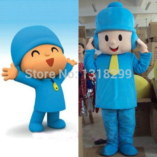 Blue Pocoyo Mascot Costume