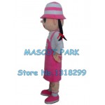 pink girl Mascot Costume