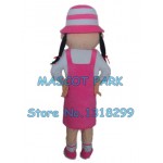 pink girl Mascot Costume