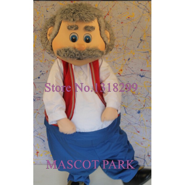 old man adult cartoon Mascot costume