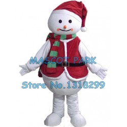 red snowman Mascot Costume