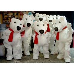 christmas white dog Mascot Costume