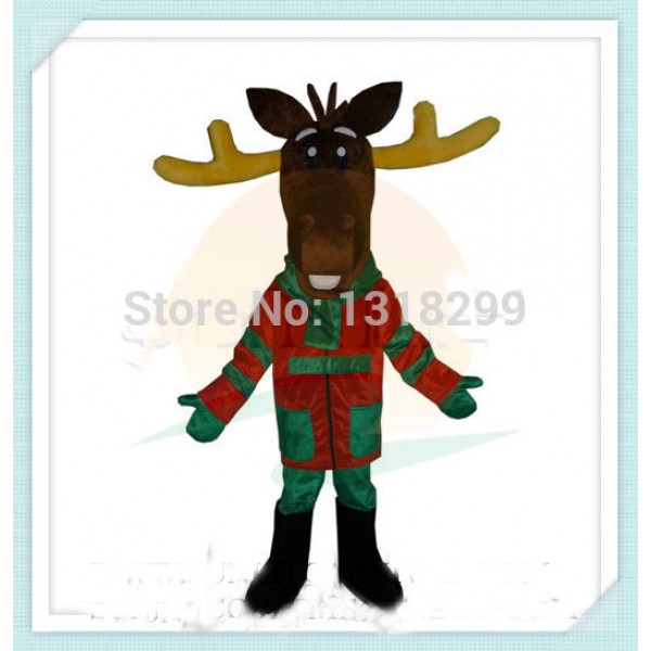 Christmas Moose Reindeer Mascot Costume