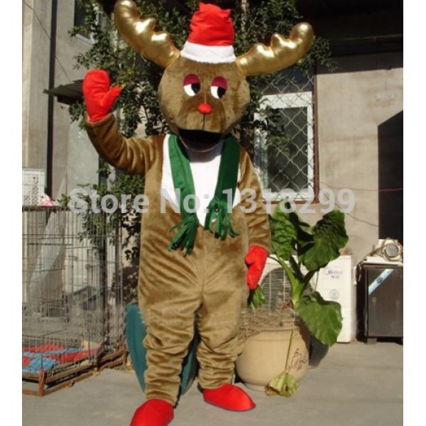 Christmas MOOSE REINDEER Mascot Costume