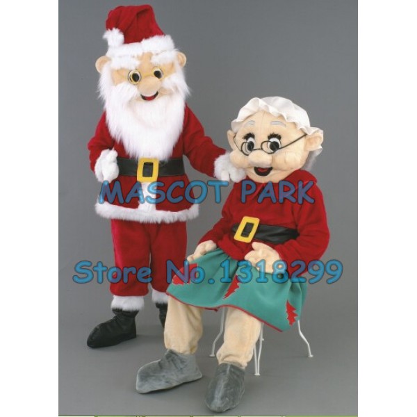 1 pair Mr & Mrs Santa Claus Mascot Costumes