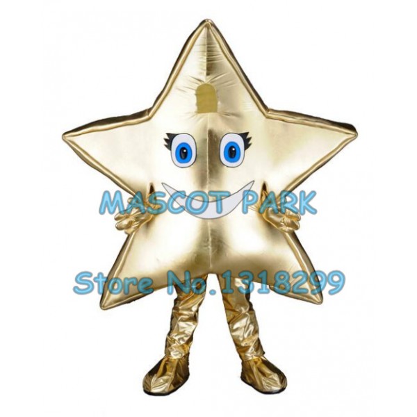 brilliant golden star Mascot Costume