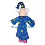 Classical Blue Coat wizard Magician Mascot Costume