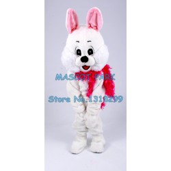 Cute White RABBIT Bunny Mascot Costume 