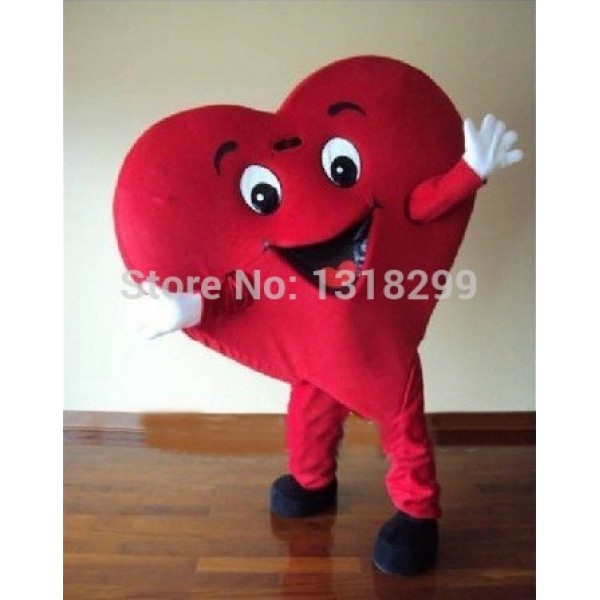 red heart Valentine Mascot Costume