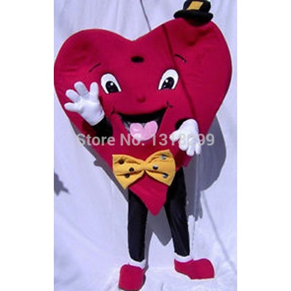 Red Valentines Heart Mascot Costume