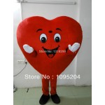 Romantic Red Heart Mascot Costume