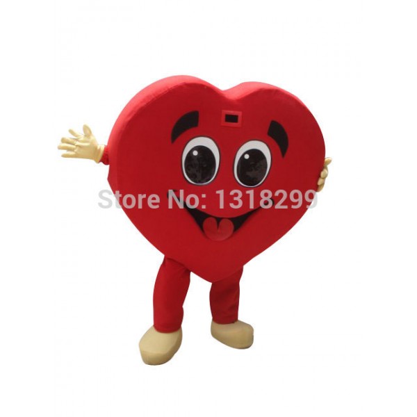 Valentine Red Heart Mascot Costume