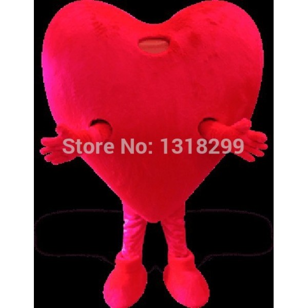Romantic Valentines Red Heart Mascot Costume