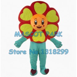 Red flower Mascot Costume