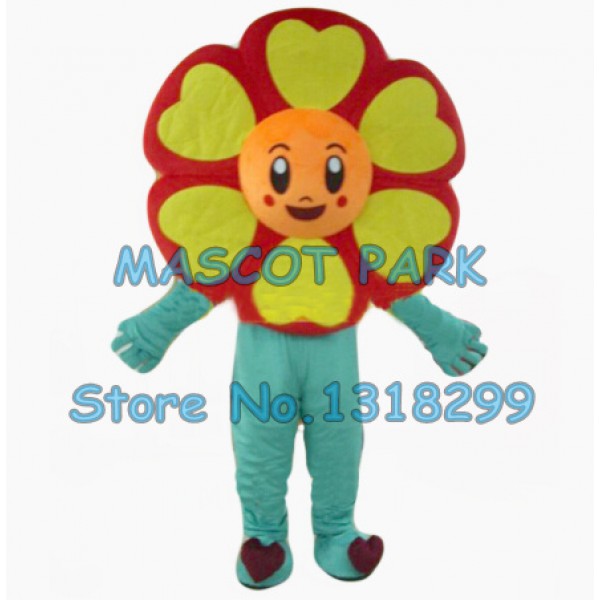 Red flower Mascot Costume