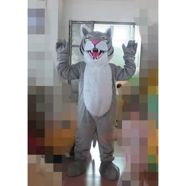 Grey Tiger Mascot Costume for Adults Grey Tiger Mascot Costume for Adults