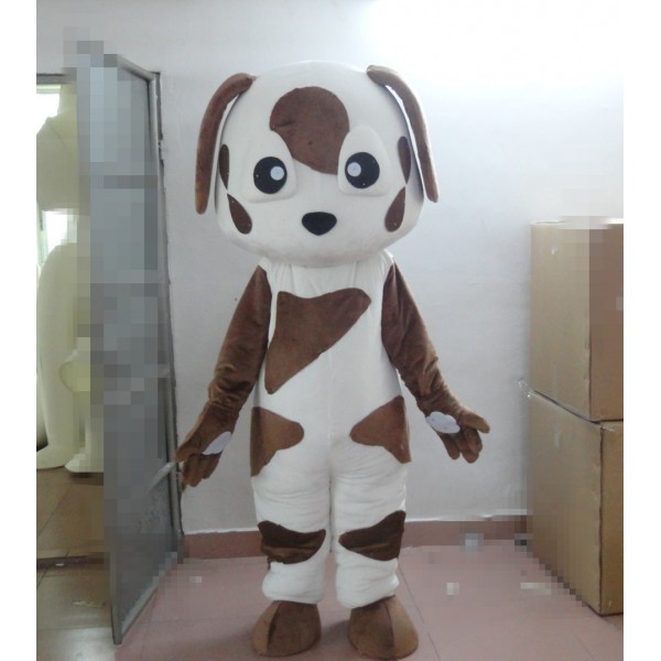 White Spot Dog Mascot Costume