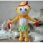 Cartoon Adult Cute Little Yellow Monkey Mascot Costume