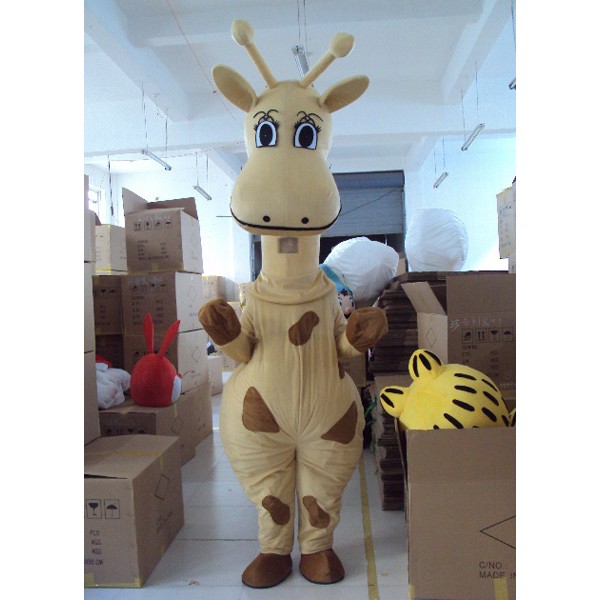 Yellow Giraffe Mascot Costume
