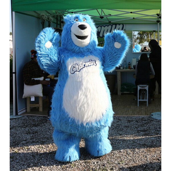 blue bear Mascot Costume